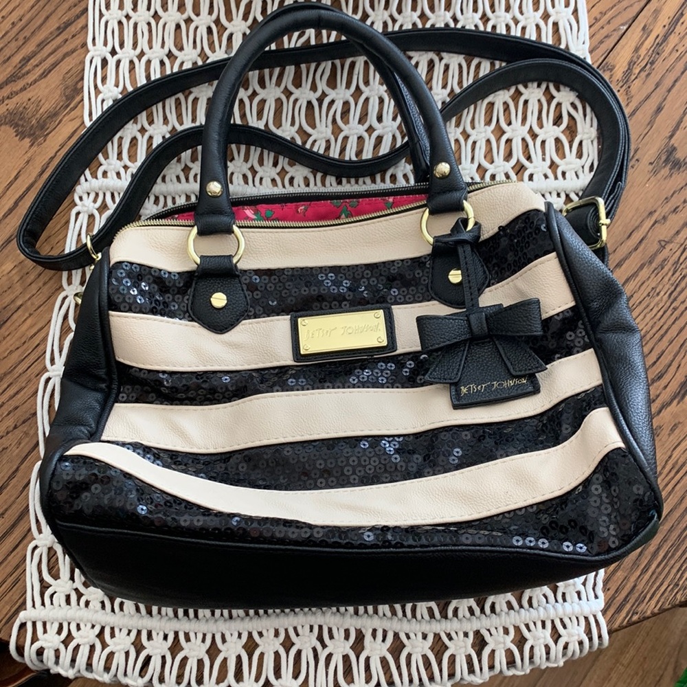 Betsey Johnson sequin handbag